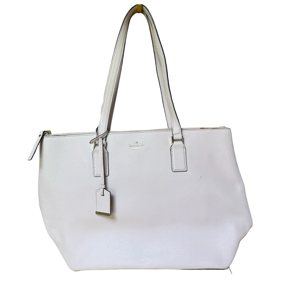 Kate Spade New York Light Pink Large Tote Shoulder Bag Purse Leather 16x11x6